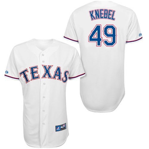 Corey Knebel #49 Youth Baseball Jersey-Texas Rangers Authentic Home White Cool Base MLB Jersey
